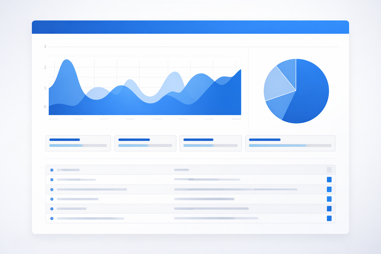 Minimalistisches Dashboard UI